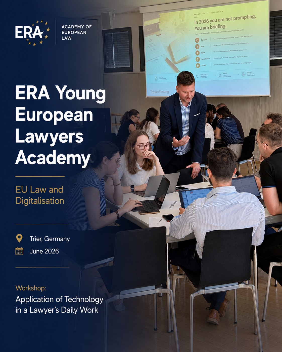 Leading a practical AI workshop at the Academy of European Law