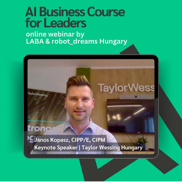 AI Business Course for Leaders webinar, keynote speaker card