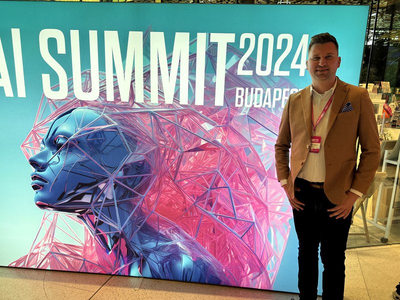 AI Summit 2024 backdrop, Budapest